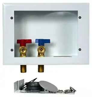 Oatey #38993 Metal Washing Machine Outlet Box 1/4 Turn Copper 2in NPT