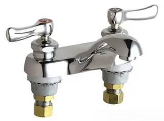 Chicago Faucets #802-XKABCP Deck Mounted Lavatory Faucet 4in Centers