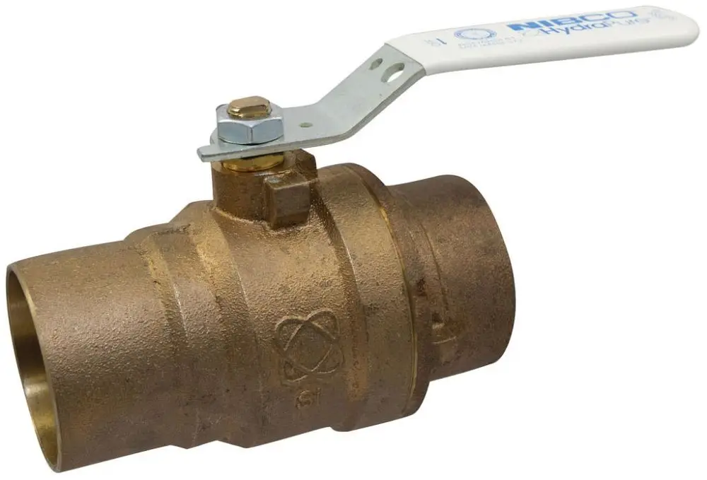NIBCO #S-580-66-LF 2in Silicon Bronze Ball Valve 600# Conventional Port - Solder