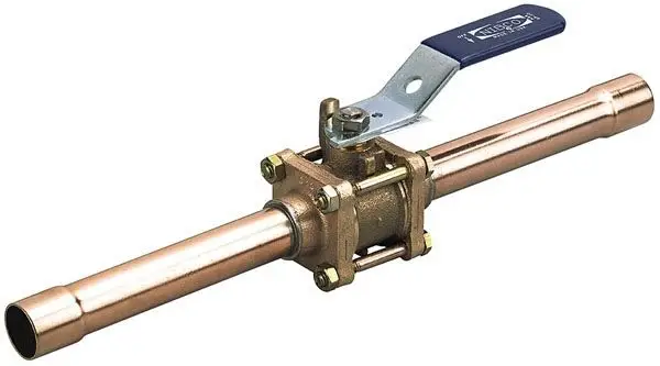 NIBCO #CS-595-YX-EC 1/2in Bronze Ball Valve 600# Full Port Oxygen Cleaned - CSE