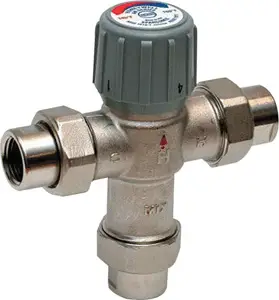 Braukman #AM101C-1 3/4" AM-1 Series 3-Way Thermostatic Mixing Valve80 - 120 Range