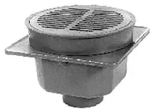 Zurn #P512-4NH 12in Cast Iron Heavy Duty Floor Drain 4in No-Hub