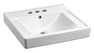 American Standard #9024.004EC 20in x 18in Decorum Wall-Hung Lavatory 4in Centers - White