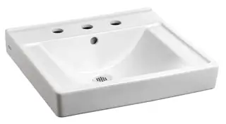 American Standard #9024.008EC 20in x 18in White Wall-Hung Lavatory 8in Centers EverClean