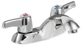 Delta #21C143 4in Centerset Lavatory Faucet CER-TECK Cartridge - 3in Hooded Lever