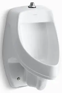 Kohler #K-5016-ET-0 14-1/2in White Dexter Siphon-Jet Urinal 0.5/1.0 gpf Top Spud