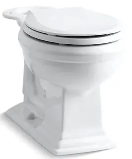 Kohler #4387-0 12in Round Front White Toilet Bowl 1.28 GPF - Memoirs Classic