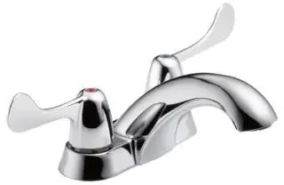 Delta #2529LF-LGHDF 4in Centerset Lavatory Faucet Chrome Plated Lead Free Wrist Blade Handles