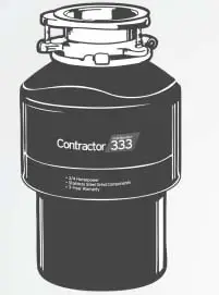 InSinkErator #CONTRACTOR333 3/4 HP Food Waste Disposer Black