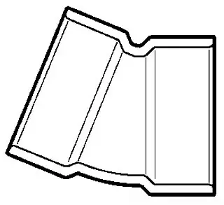 Spears #P324-080 8in PVC DWV 1/16 Bend H x H