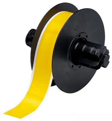 Brady #B30C-1125-595-YL 1.125in Yellow Vinyl Label Tape 100ft