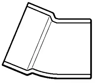 Spears #P326-080 8in PVC DWV 1/16 Bend Street - Hub x Spigot