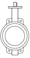 Centerline Valve 2in Series 200 Aluminum Bronze Disc 416 Stainless Steel Stem EPDM Liner Butterfly Valve - Wafer