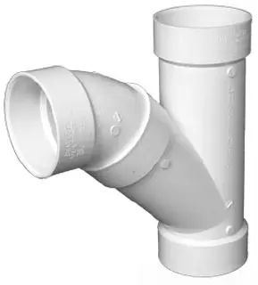 Charlotte Pipe #503 6in PVC Combination Wye & 1/8 Bend - Hub