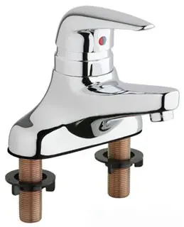 Chicago Faucets #420-ABCP 4-5/8in Integral Spout Single Lever Lavatory Faucet 1.5 GPM
