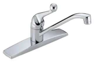 Delta #100LF-WF Chrome Single-Handle Kitchen Faucet with Sprayer - Lead Free