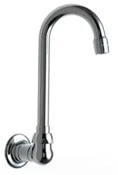 Chicago Faucets #629-E3ABCP 3-1/2in Wall Mount Rigid/Swing Gooseneck Spout - Chrome