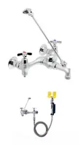Speakman #SC-5811-RCP-CK 8in Rough Chrome Service Sink Faucet with Check Valves