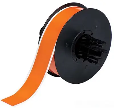 Brady #B30C-1125-595-OR 1.125" x 100' Orange Vinyl Label Tape