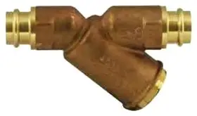 Apollo #59LF005P2PR 1in Lead Free Bronze Press Wye Strainer Tapped Cap with Plug