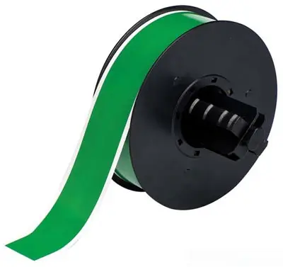 Brady #B30C-1125-595-GN 1.125in x 100ft Green Vinyl Label Tape