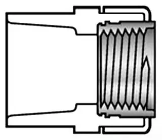 Spears #835-020BR 2in PVC Sch 80 Transition Female Adapter Brass