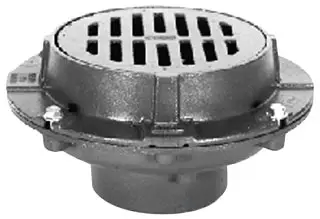 Zurn #PN508-CIVG 9in Cast Iron Drain with Nickel Bronze Top