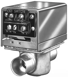 Honeywell Home #V8043F1036/U 3/4in Sweat Zone Valve 24V NC w/ End Switch