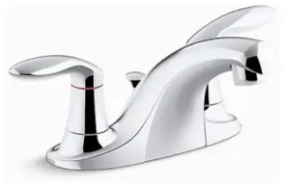 Kohler #P15241-4RA-CP Coralais 4in Centerset Bathroom Sink Faucet Polished Chrome 1.2 GPM