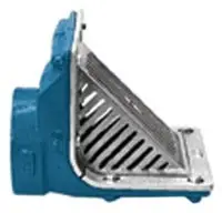 Zurn #Z187-4NH 4in No-Hub Oblique Scupper Drain Dura-Coated Cast Iron