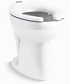 Kohler #K-96057-L Elongated Flushometer Bowl with Bedpan Lugs - White
