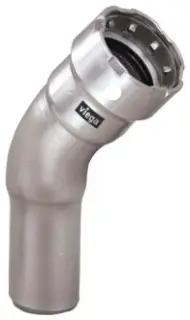 Viega #95095 1-1/2in MegaPress 45° Street Elbow 304 Stainless Steel