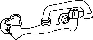 Central Brass #0048-UA 2-Handle Wall-Mount Service Sink Faucet