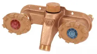 Woodford #122P 3/4in Hot & Cold Wall Faucet Rough Brass Horizontal Mount