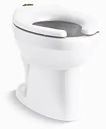 Kohler #96053-0 White Wellcomme Ultra Elongated Floor Mount Flushometer Bowl