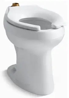 Kohler #4405-L-0 White Highline Elongated Flushometer Toilet Bowl 1.28 GPF