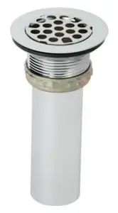 Elkay #LK337 2in 316 Stainless Steel Drain Outlet Fitting with Perforated Grid Strainer
