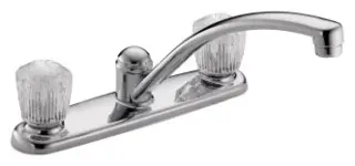Delta #2102LF Two-Handle Kitchen Faucet with Sprayer - Chrome