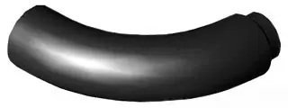 Charlotte Pipe #NH-18 4x3 Cast Iron No-Hub Reducing Long Sweep 1/4 Bend