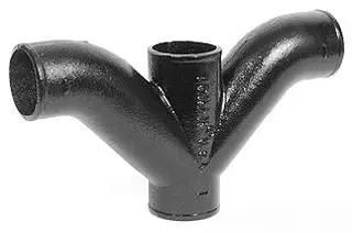 Charlotte Pipe #NH-24 4in No-Hub Double Combination Wye 1/8 Bend