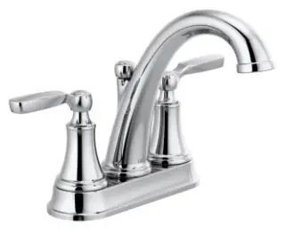 Delta #2532LF-MPU 4in Woodhurst Two Handle Lavatory Faucet 1.2 GPM - Metal Pop-Up