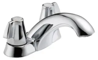 Delta #2500LF 4in Chrome Centerset Lavatory Faucet Less Drain - Lead Free