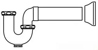 McGuire #8090CBOS12 1-1/4" x 1-1/2" Chrome Plated Brass P-Trap w/ 12in Sweat Extension & Cleanout