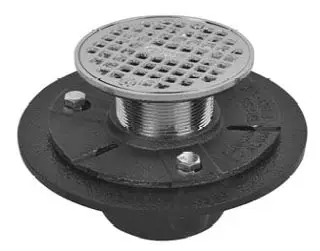 AB&A #ABA52047212 2in Cast Iron Adjustable Shower Drain Caulk - Chrome