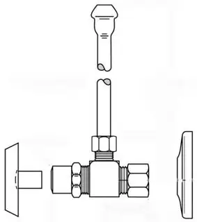 McGuire #H2167CCLK 1/2" Nominal x 1/2" OD Lavatory Supply