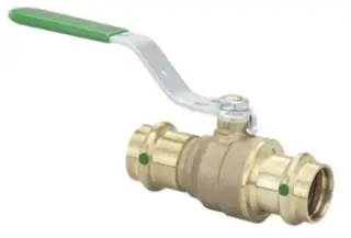Viega #79938 1-1/4in Bronze ProPress Ball Valve Full Port Smart Connect