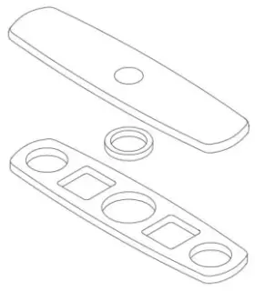Sloan #ETF-608-A 8in Trim Plate for Optima EAF-100 Faucet
