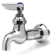 T&S Brass #B-0715 1/2in Single Sink Faucet Rough Chrome - Wall Mount