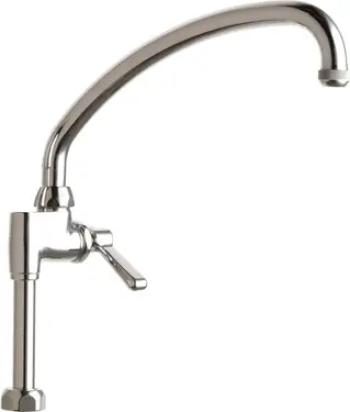 Chicago Faucets #613-ACP Chrome Adapta 1-Handle Kitchen Faucet with L9 Swing Spout