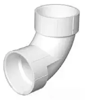 Charlotte Pipe #300 8in PVC DWV Sanitary 90° Elbow - All Hub